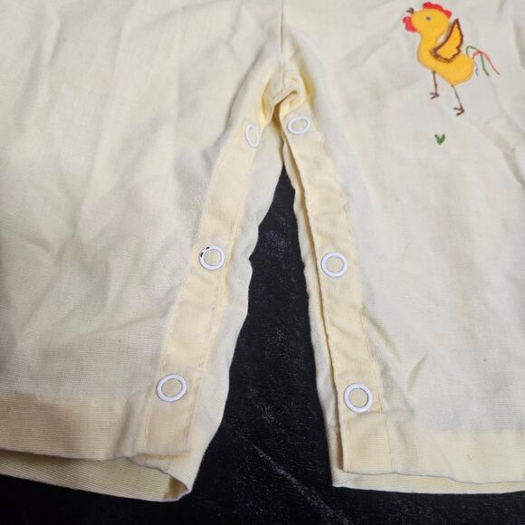 VTG Boys Chicken Embroidered Applique Overalls with ABC Jacket, size 3 months - Picture 8 of 13